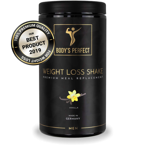 Effektives Abnehmen | Premium Mahlzeitenersatz mit hochwertigen Proteinen | WEIGHT LOSS SHAKE von BODY'S PERFECT | für Männer entwickelt | 500 g (Vanille)