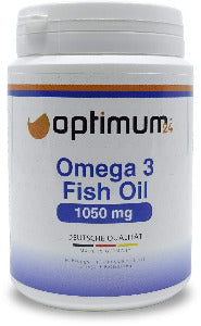 Optimum24 Omega 3 Kapseln hochdosiert | Extra kleine Fischölkapseln | Reines hochdosiertes Fischöl 525 mg EPA & 350mg DHA auf 1050 mg | 100% kontrolliert | kein Fischgeschmack