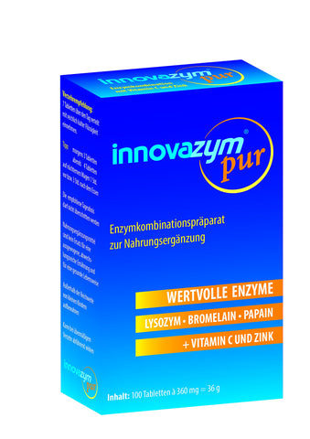 innovazymm® Pur Multi Enzym Komplex -Premium Qualität mit Vitamin C | Von der Enzymforschungsgesellschaft hergestellt| enthält Lysozym+Papain - mit zusätzlichem Bromelain